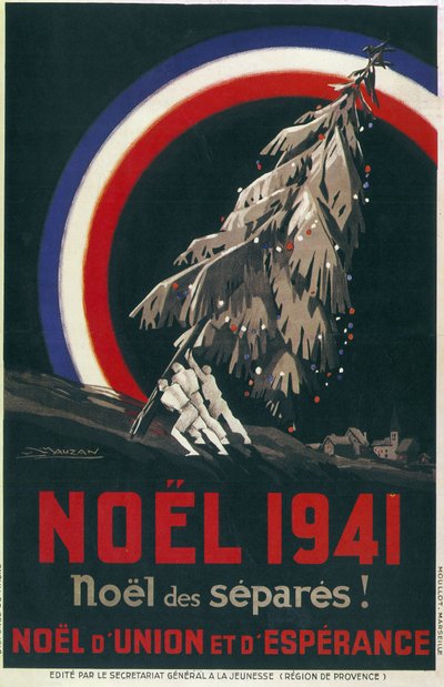 Poster per il Natale dei prigionieri, Francia da Luciano Achille Mauzan