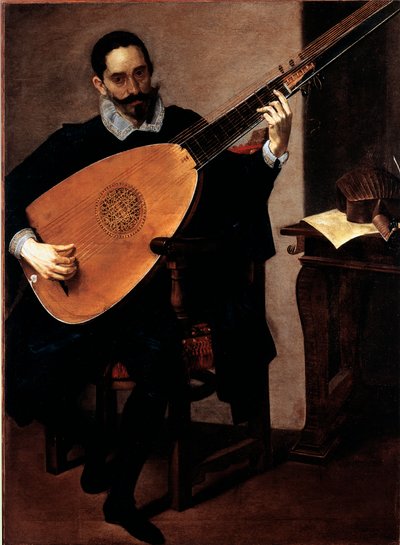 Ritratto del Musicista della Cappella Ducale Gerolamo Gallo Dipinto di Luciano Borzone (1590-1645) Genova, Galleria di Palazzo Bianco da Luciano Borzone
