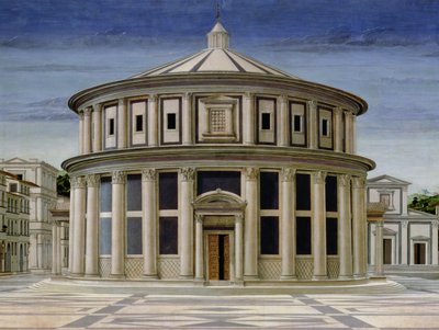 Veduta di una città ideale, o La città di Dio, dopo il 1470 (dettaglio) da Luciano Laurana