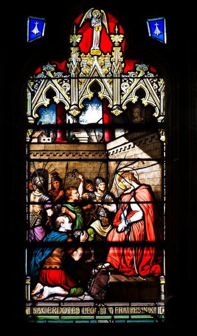 Saint-Pol de Léon (Finistère), cattedrale di Saint-Paul-Aurélien / Rosone del transetto sud (foto) da Lucien-Leopold Lobin