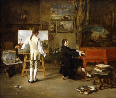Pergolese nello studio di Joseph Vernet da Lucien Alphonse Gros