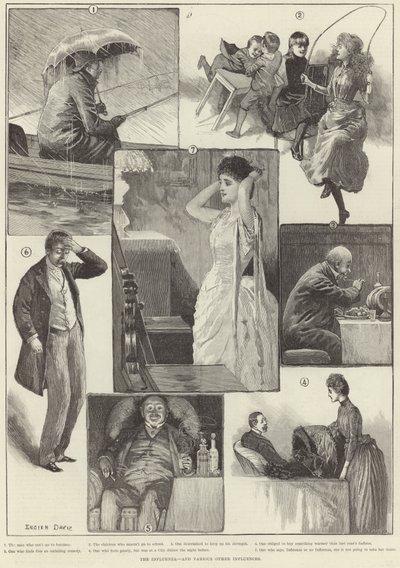 The influenza (engraving) da Lucien Davis