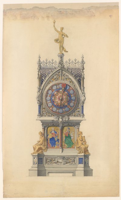 Progetto per orologio smaltato da Lucien Falize