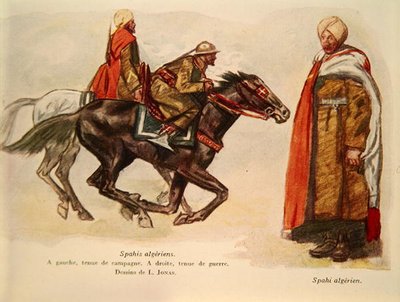Spahis algerini durante la Prima Guerra Mondiale da Lucien Hector Jonas