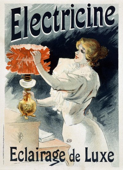 Poster pubblicitario di "Electricine: illuminazione di lusso" di Lucien Lefèvre da Lucien Lefevre