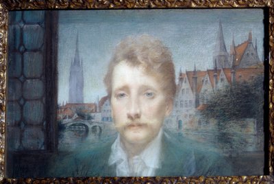 Ritratto di Georges Rodenbach, poeta belga (1855-1898) 1895 da Lucien Levy Dhurmer