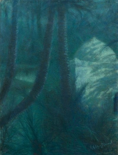 La Palmeraie, Marrakech, al chiaro di luna da Lucien Levy Dhurmer