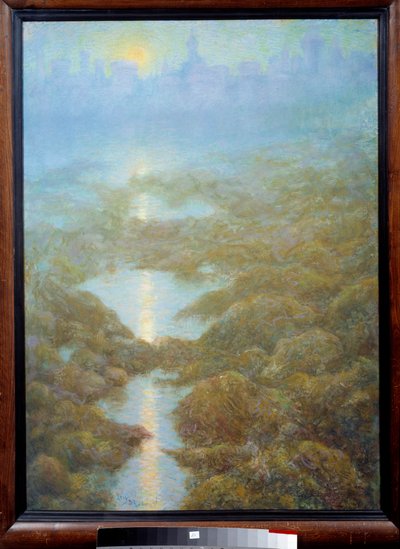 “Mia madre, una sera, vide la città di Ys (Is)” Paesaggio di nebbia e fiume da Lucien Levy Dhurmer