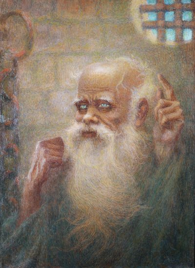 Socrate (469-399 a.C.) in prigione da Lucien Levy Dhurmer