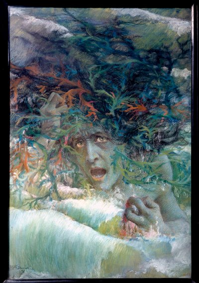 La medusa o onda furiosa 1897 da Lucien Levy Dhurmer