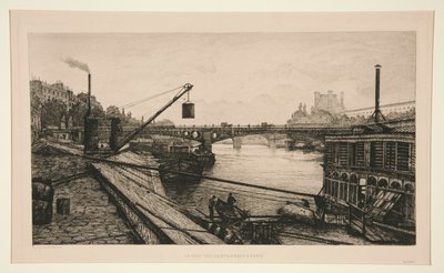 Le pont des Saints-Pères a Parigi da Lucien Marcelin Gautier