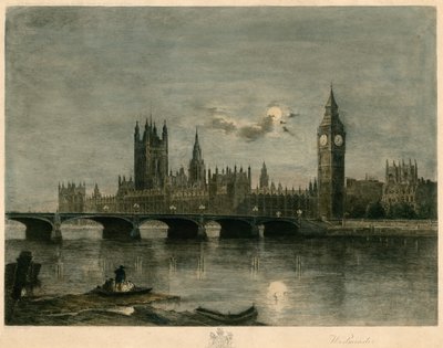 Westminster di notte da Lucien Marcelin Gautier