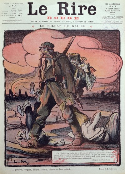 Caricatura di un soldato tedesco, dalla copertina di 