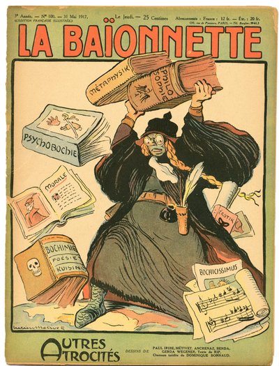 Copertina di La Baionnette, satirico a colori da Lucien Metivet