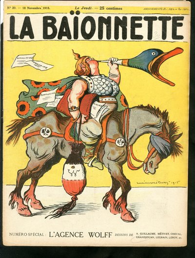 Copertina di "La Baionnette", Satirico a colori da Lucien Metivet