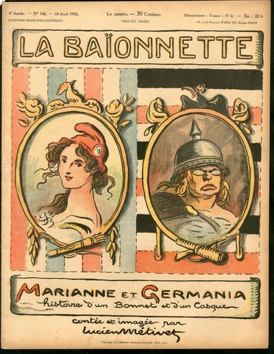 Copertina di "La Baionnette", Satirico a Colori da Lucien Metivet