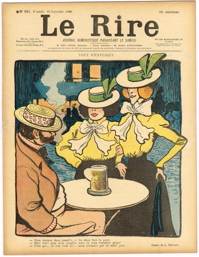 Copertina di "Le Rire", Satirique en Couleurs da Lucien Metivet
