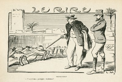 Illustrazione in Le Rire, 04/05/12 - Protectorat colonisation (incisione) da Lucien Metivet