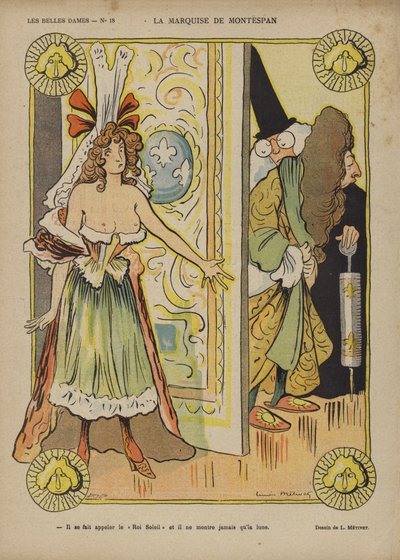 La Marchesa De Montespan, Illustrazione per Le Rire da Lucien Metivet