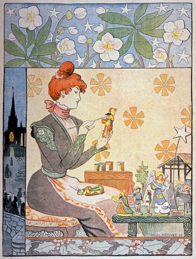 Pittura di santons in Provenza. 1898 (Illustrazione) da Lucien Metivet