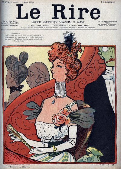 Donna al Teatro - il riso del 12 marzo 1898 da Lucien Metivet