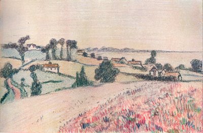 Da un disegno a gessetti colorati di Lucien Pissarro da Lucien Pissaro