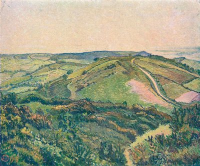 Vista dalla collina, stagno dei pesci, c. 1913 da Lucien Pissaro