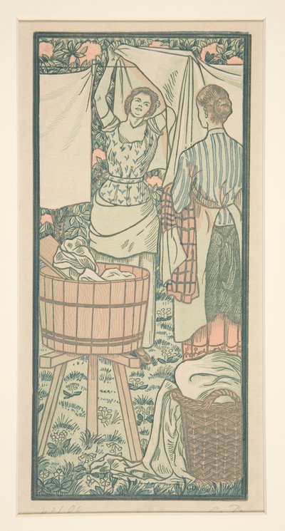 Stendere il bucato da Lucien Pissarro