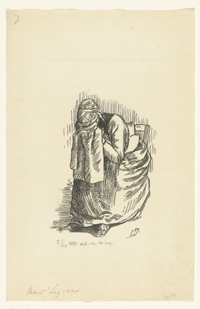 Donna che piange da Lucien Pissarro