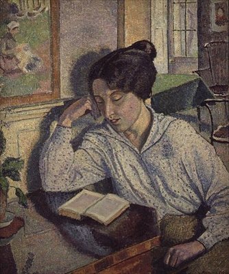 Ritratto di Gladys Chivers che Legge da Lucien Pissarro