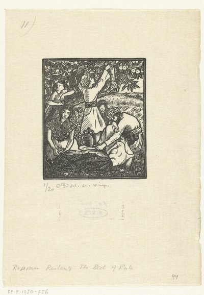Mietitori a riposo da Lucien Pissarro