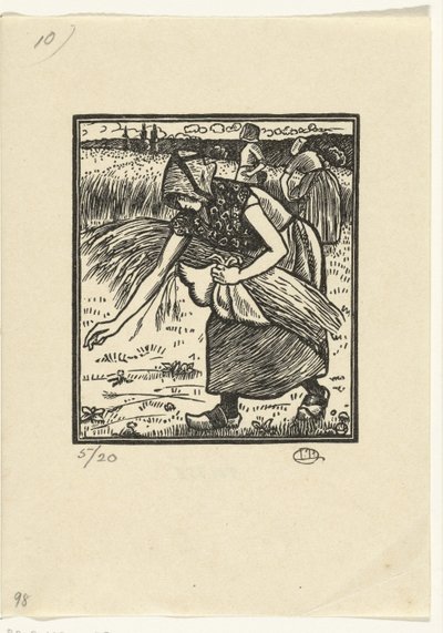 Ruth raccoglie spighe da Lucien Pissarro