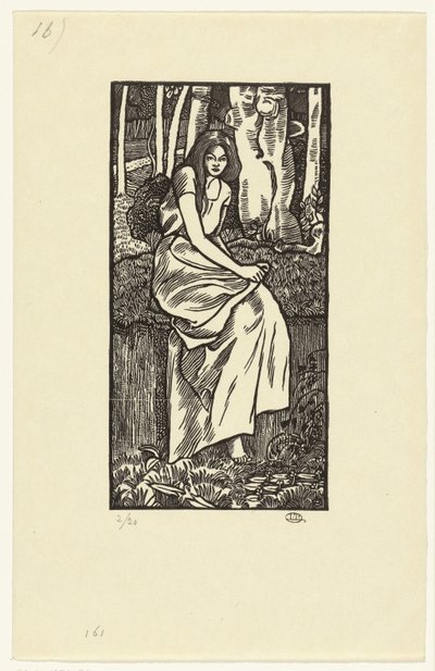 Donna nel bosco da Lucien Pissarro