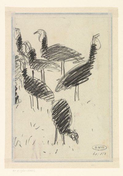 Sei uccelli da Lucien Pissarro