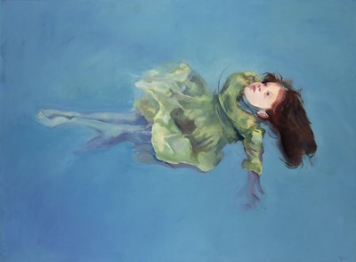 Ragazza che galleggia, 2004 (olio su tela) da Lucinda Arundell