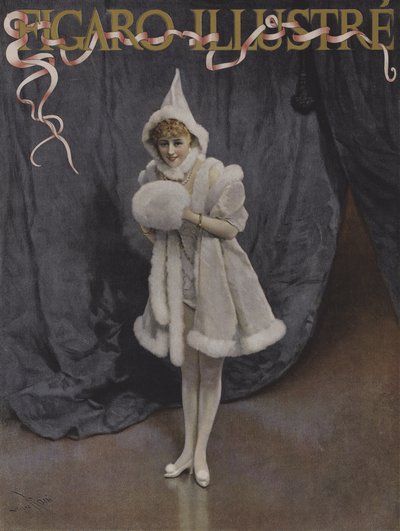 La Figlia di Babbo Natale. Copertina di Le Figaro Illustré, dicembre 1894 da Lucius Rossi