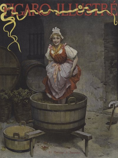 La vendemmia di Jeanneton. Copertina di Le Figaro Illustré, novembre 1895 da Lucius Rossi