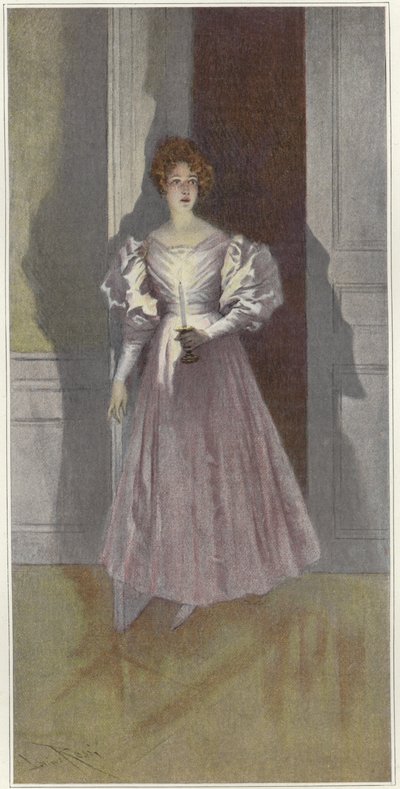Ritratto di una donna che porta una candela da Lucius Rossi