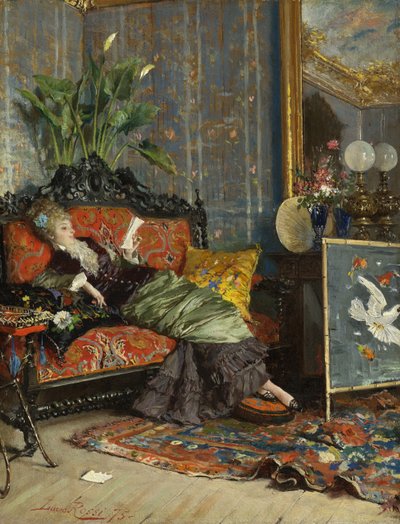 Giovane donna che legge da Lucius Rossi
