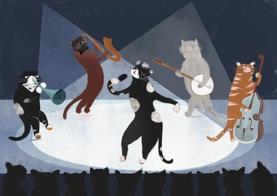 Jazz Cats, 2015 (digitale) da Lucy Banaji