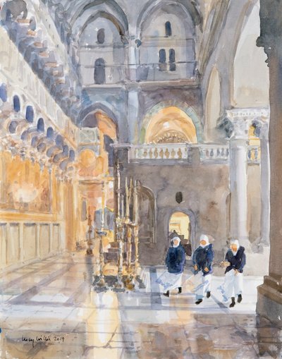 Novizi alla Chiesa del Santo Sepolcro, Gerusalemme da Lucy Willis