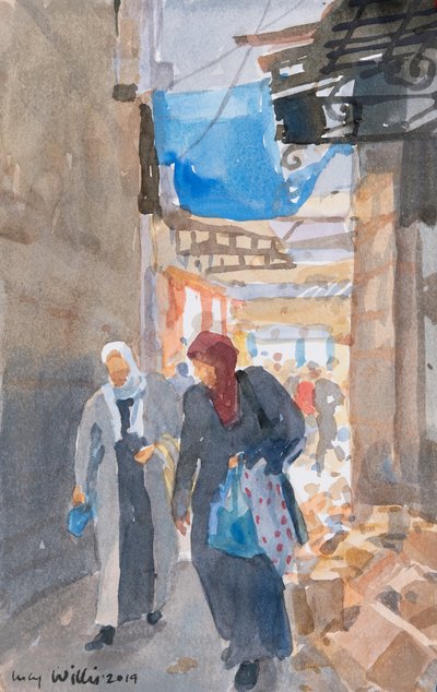 La tenda blu presso la Porta di Damasco, Gerusalemme da Lucy Willis