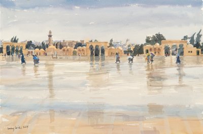 Vento e pioggia sul Monte del Tempio, Gerusalemme da Lucy Willis