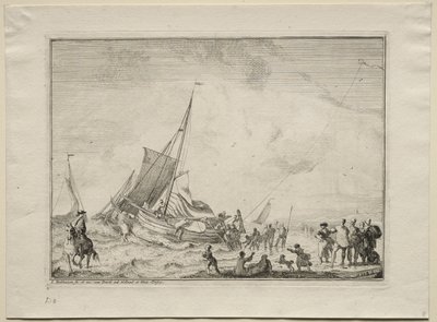Varo di una nave, 1701 da Ludolf Backhuysen