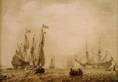 Navi alla rada di Vlissingen (?) da Ludolf Backhuysen