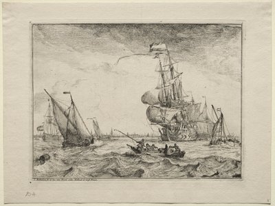 Navi a pieno vele, 1701 da Ludolf Backhuysen