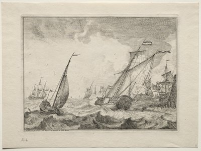 Navi in tempesta, 1701 da Ludolf Backhuysen