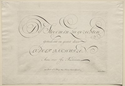 Il fiume IJ e paesaggi marini, 1701 da Ludolf Backhuysen