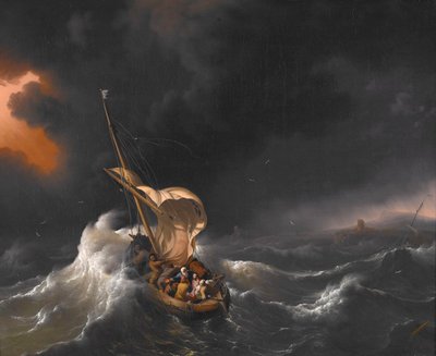 Cristo che placa la tempesta sul mare di Galilea da Ludolf Bakhuizen