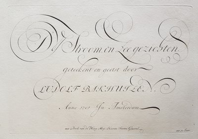 Ludolf Bakhuizen - Ruscello e paesaggi marini disegnati e incisi da LUDOLF BAKHUIZEN, Anno 1701 Ad Amsterdam da Ludolf Bakhuizen